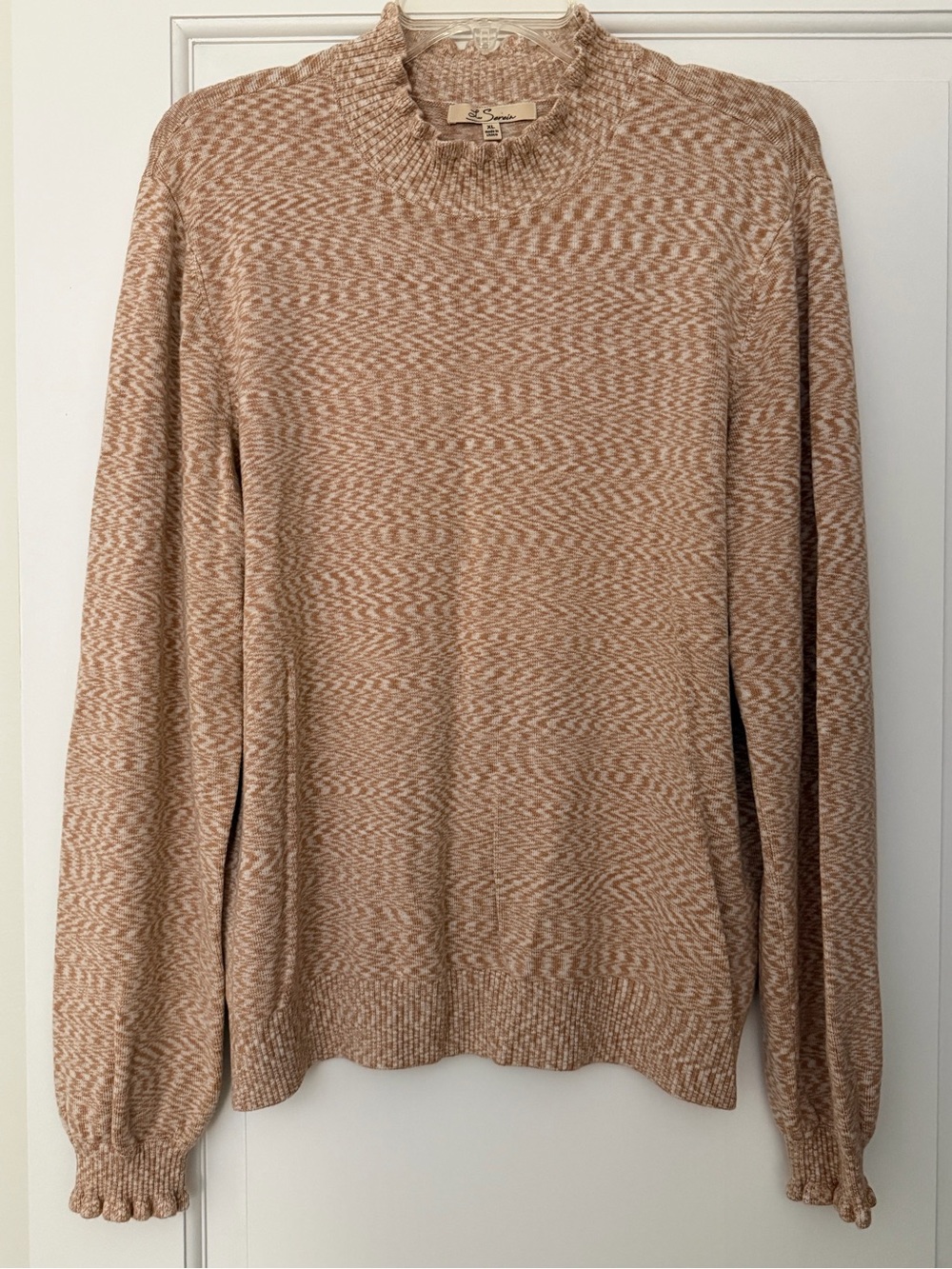 Sea Crewneck Sweater in Tan Melange